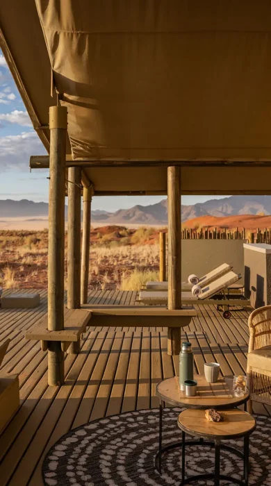 deck chiller, wolwedans dune camp, sossusvlei, namibia