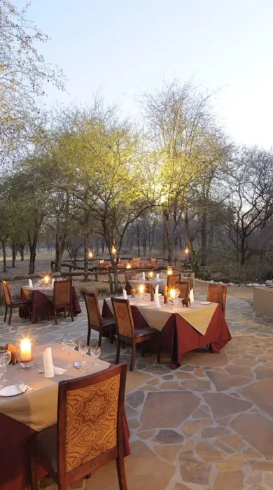 Dining at Etosha Aoba Lodge