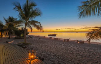 Azura Benguerra beach dining mozambique yellow zebra safaris