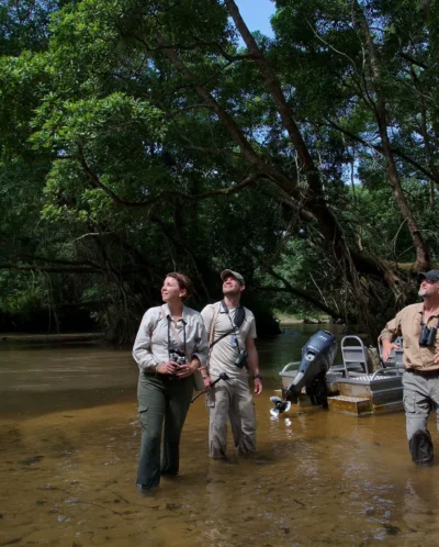 boating in odzala kokoua national park, republic of the congo safaris