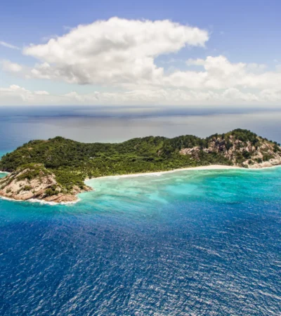 North island view seychelles yellow zebra safaris