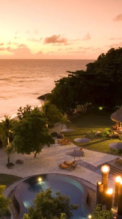 Maia Luxury Resort & Spa Aerial Pool & Restaurant dup2