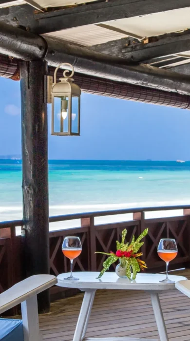 Seychelles beach deck
