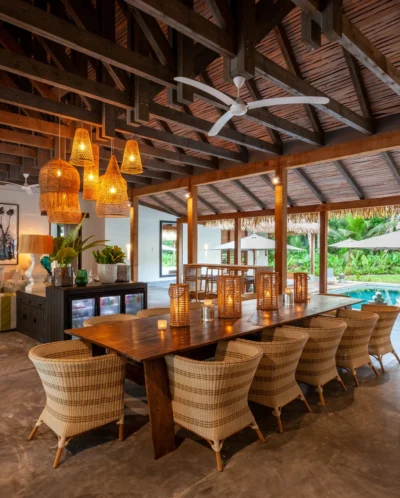 Dining, Alphonse Island, Seychelles