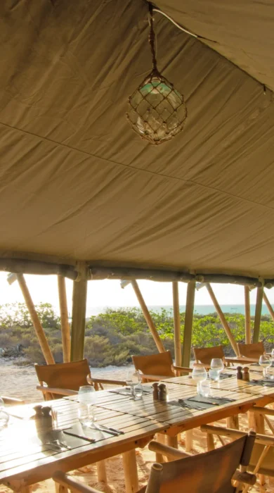 BlueSafari cosmo eco camp dinning room seychelles