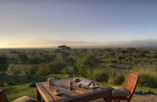 Morning Coffee view, Tortilis Camp, Amboseli, Kenya