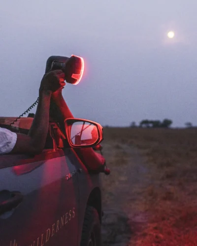 Night Drive, Wilderness Shumba, Kafue, Zambia