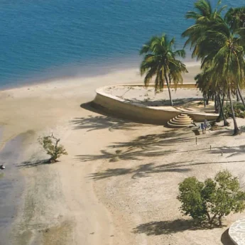 Manda Bay Beach in Kenya with Yellow Zebra