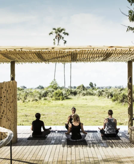 Yoga, Mombo Camp, Moremi Game Reserve, Botswana