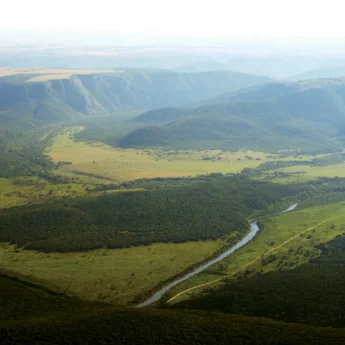 aerial view, kariega game reserve, south africa