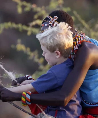 Children's Archery on Safari in Africa at Sasaab Lodge