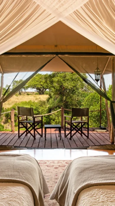 sand rivers twin room balcony view