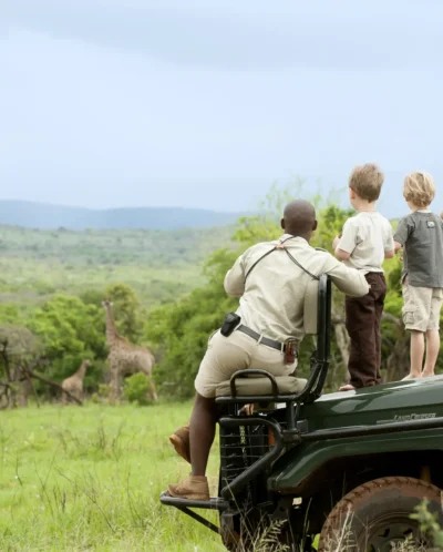 children on a game drive, ultimate south africa family safari