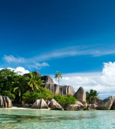 indian ocean view of la digue, africa safaris