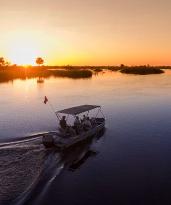 Boating, Little Vumbura, Okavango Delta, Botswana