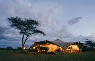 camp exterior, wilderness usawa, the serengeti, tanzania
