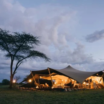 camp exterior, wilderness usawa, the serengeti, tanzania