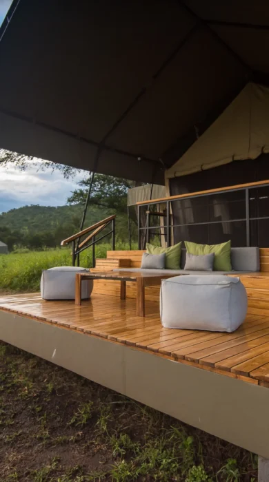 dunia camp decking tanzania yellow zebra safaris