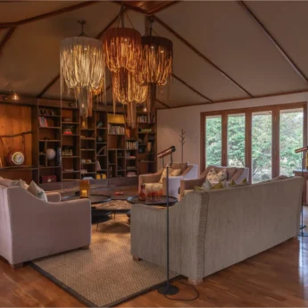 main area, sayari camp, the serengeti, tanzania