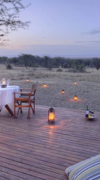private dinner, sayari camp, the serengeti, tanzania