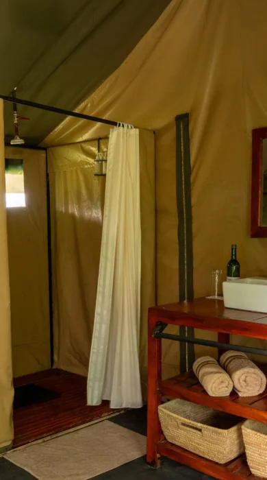 Bathroom, Nasikia Mobile Migration Camp, Serengeti, Tanzania