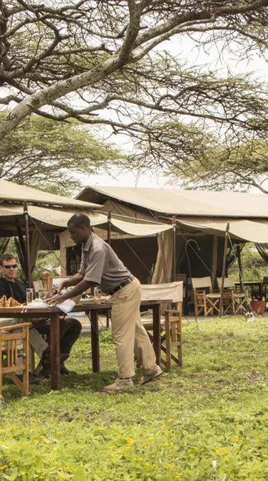Ubuntu Camp lunch under acacia tree