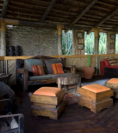 olduvai camp main area tanzania yellow zebra safaris