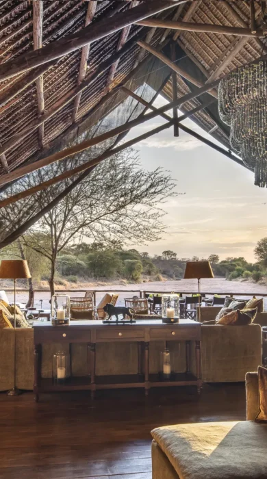 lounge, jongomero camp, ruaha national park, tanzania