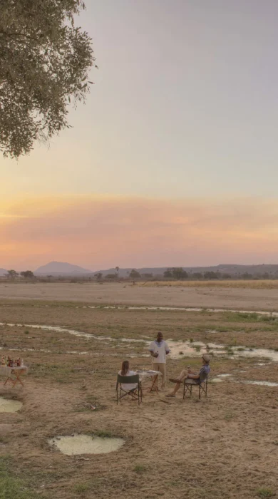 ikuka safari camp sundowners tanzania yellow zebra safaris