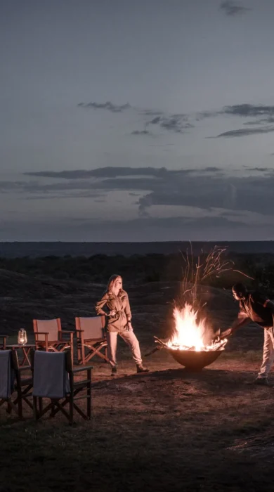 sanctuary kichakani serengeti camp fire tanzania yellow zebra safaris