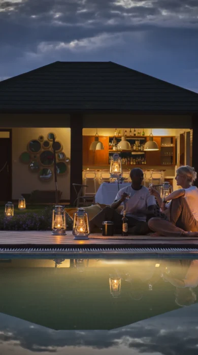 Romantic poolside