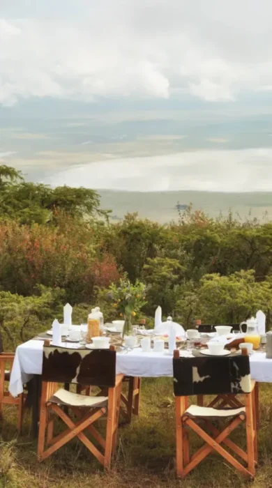 Dining at Ngorongoro crater