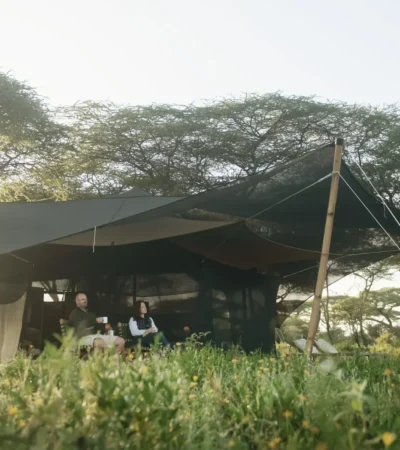 tent exterior, wayo serengeti green camp, the serengeti, tanzania