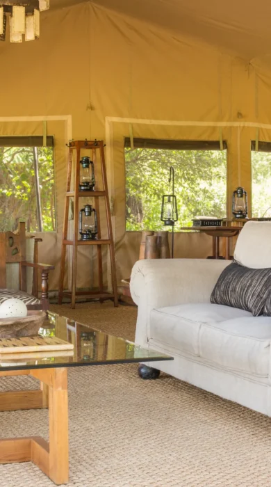 mwiba tented camp tanzania lounge yellow zebra safaris