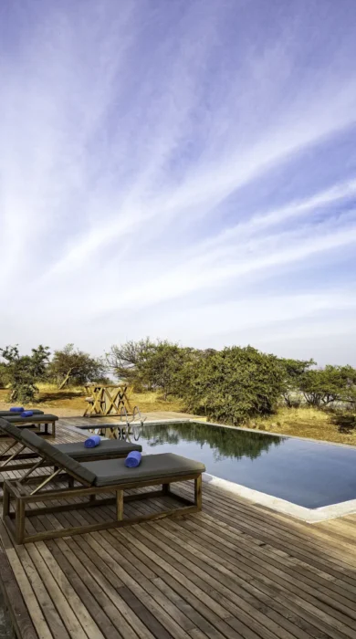 pool area mandhari lodge tanzania yellow zebra safaris