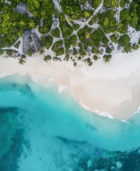 Arial view, Fanjove Island, Tanzania
