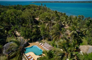 Aerial, Pole Pole Bungalows, Mafia Island, Tanzania