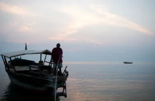 Boating safari, Mahale Mountains National Park, Tanzania