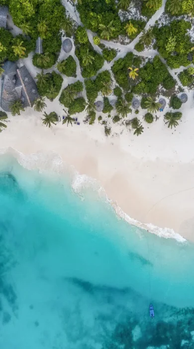 Aerial view, Fanjove Island, southern Tanzania, Africa