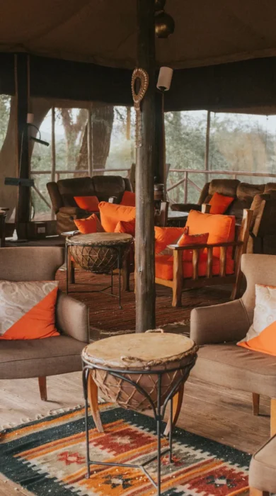lounge area, elephant bedroom camp, Samburu, Kenya