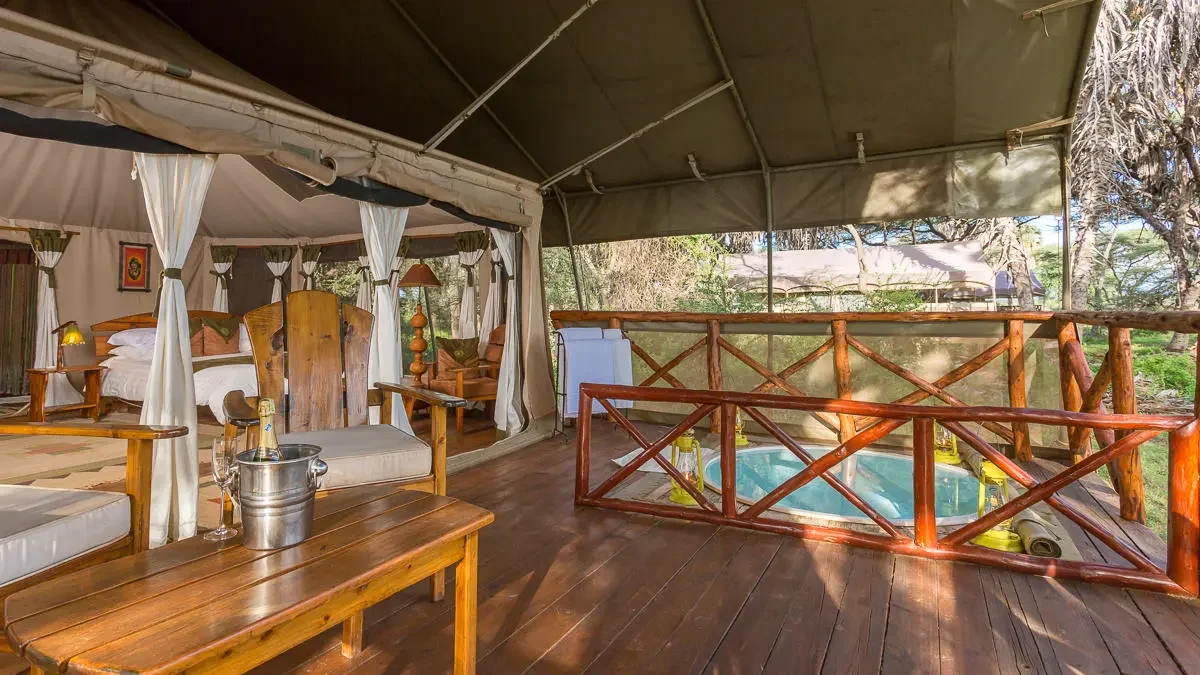 private pool, elephant bedroom camp, Samburu, Kenya