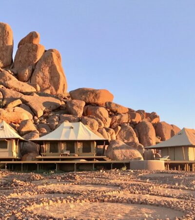 An exterior view of the camp at Wolwedans Boulders Camp, Sossusvlei, Namibia - Yellow Zebra Safaris
