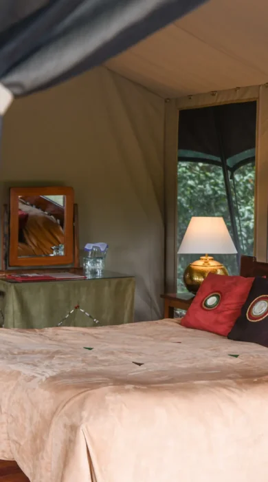 governors private camp double bedroom kenya yellow zebra safaris
