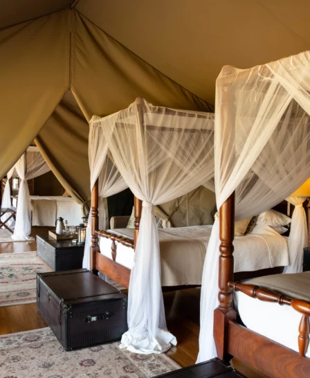 sand rivers tanzania double beds