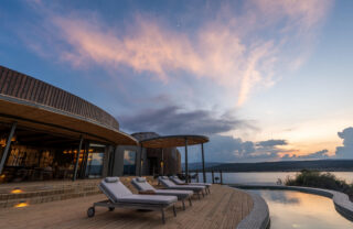 Deck, Wilderness Magashi Peninsula, Akagera National Park, Rwanda