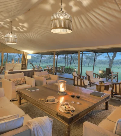 Lounge, Kicheche Bush Camp, Greater Mara Conservancies, Kenya