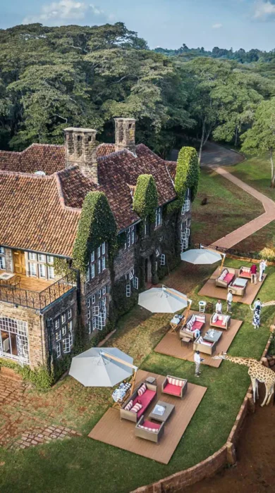 Aerial, Giraffe Manor, Nairobi, Kenya