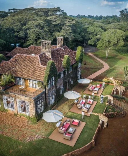 Aerial, Giraffe Manor, Nairobi, Kenya