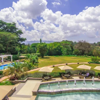 Hemingways Nairobi Kenya terrace view yellow zebra safaris