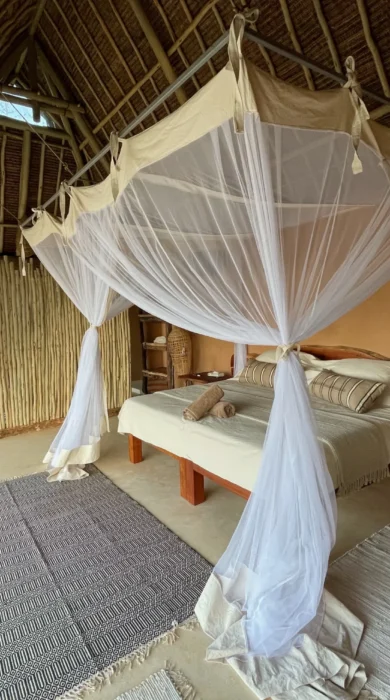 bedroom, aerial view, reteti house, mathews range, kenya